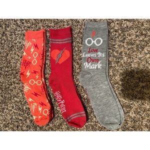 NWOT Harry Potter 3-Pack Valentine's Day Socks